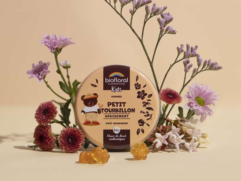 Pastilles de fleurs de Bach bio pour apaiser les enfants hyperactifs.