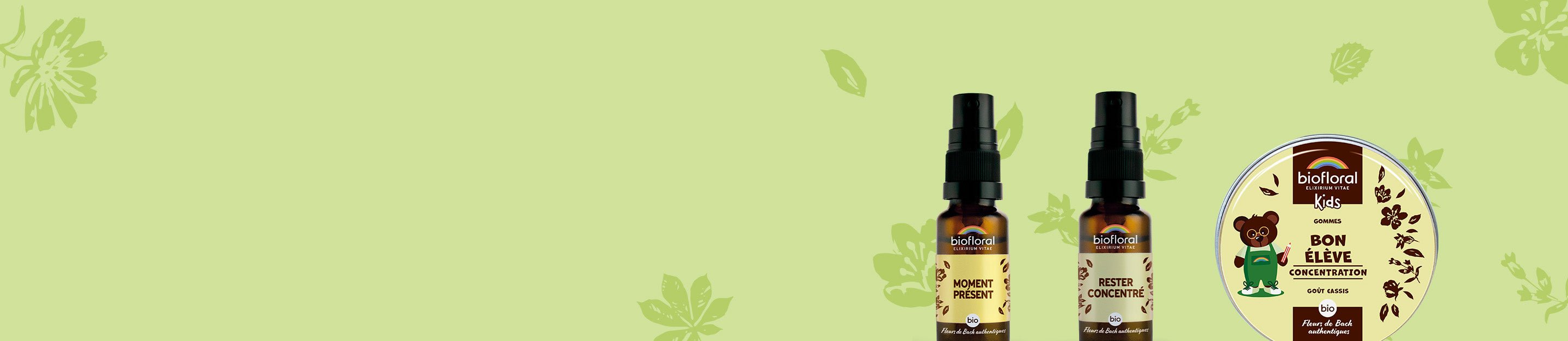 Trio fleurs de Bach bio spécial rentrée scolaire soutien émotionnel apaisement du stress et meilleure adaptation pour les enfants