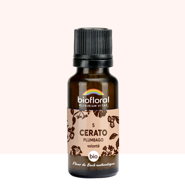 Fleurs de Bach en granules Cerato, numéro 5, bio, soutien naturel pour la prise de décision.