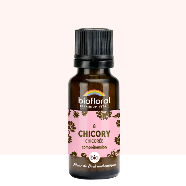 Granules fleurs de Bach Chicorée Bio pour apaiser l’attachement excessif et favoriser l’équilibre émotionnel.