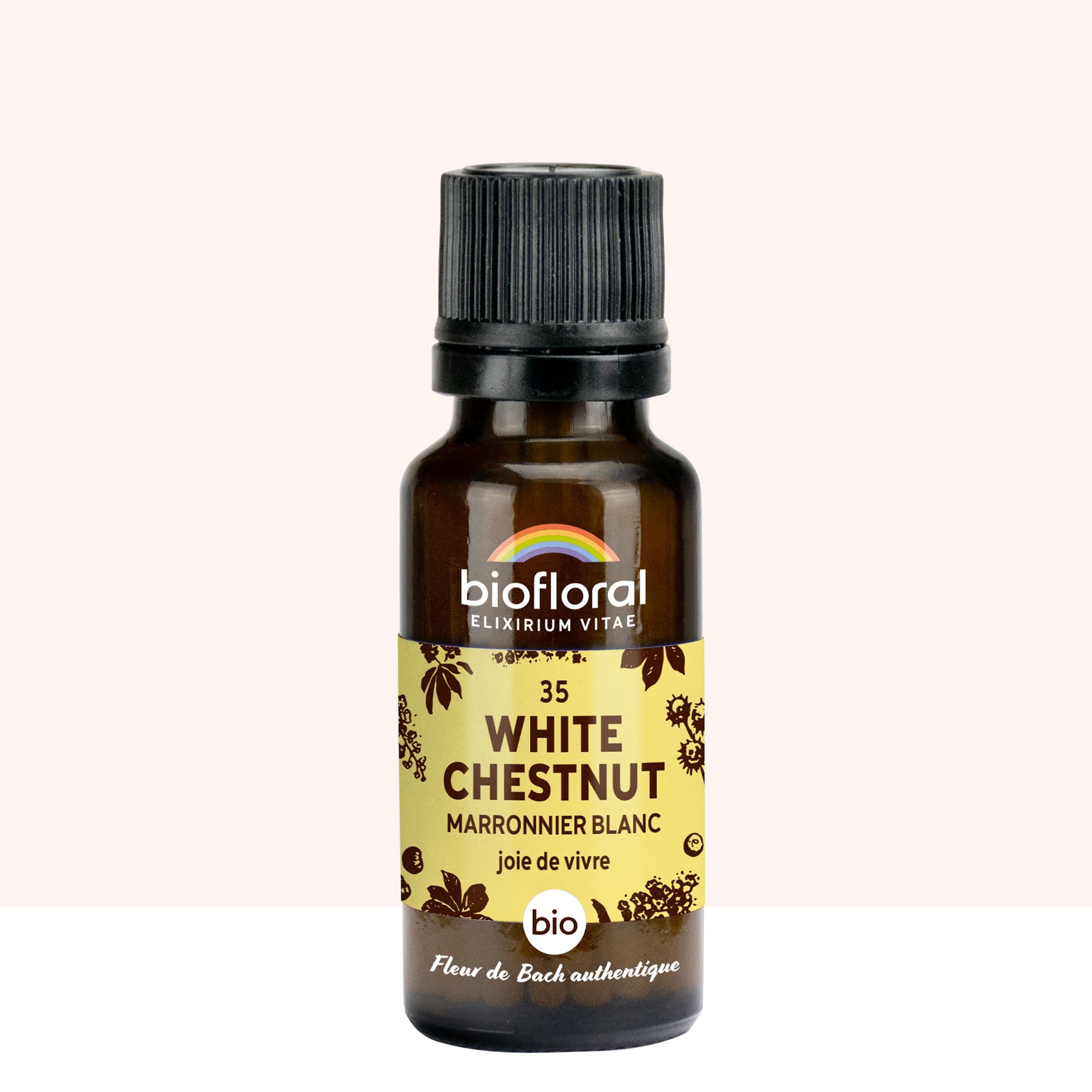 Tube de granules White Chestnut Biofloral 20g, fleur de Bach.