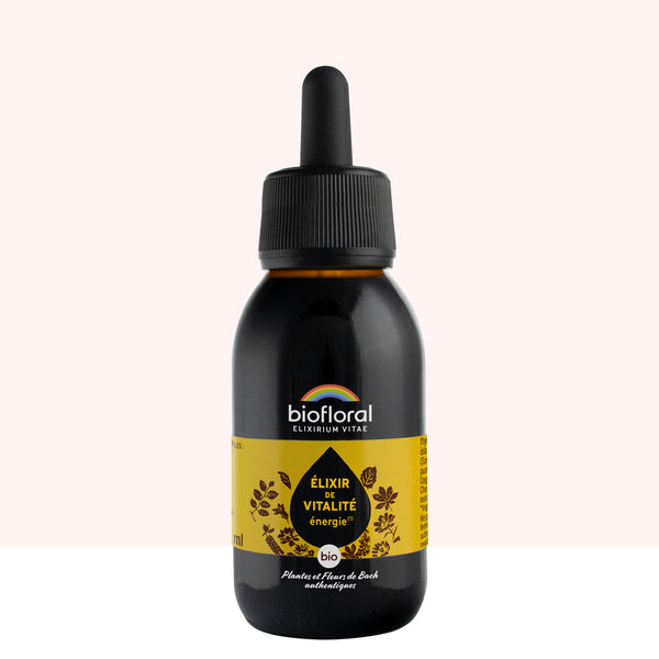 Élixir énergie Biofloral aux fleurs de Bach pour retrouver vitalité et tonus.