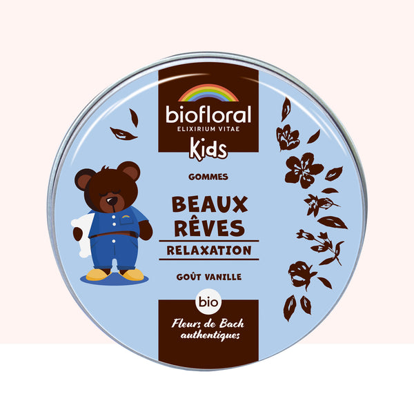 Fleurs de Bach relaxantes pour enfant, sous forme de gomme bio.