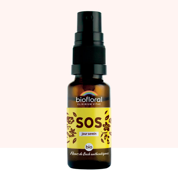 Spray Biofloral SOS Secours 20ml, formule apaisante aux fleurs de Bach.